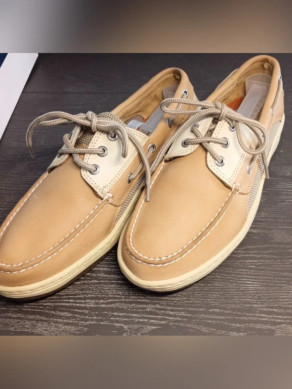 Sperry Billfish Boat Shoes in Tan and Beige